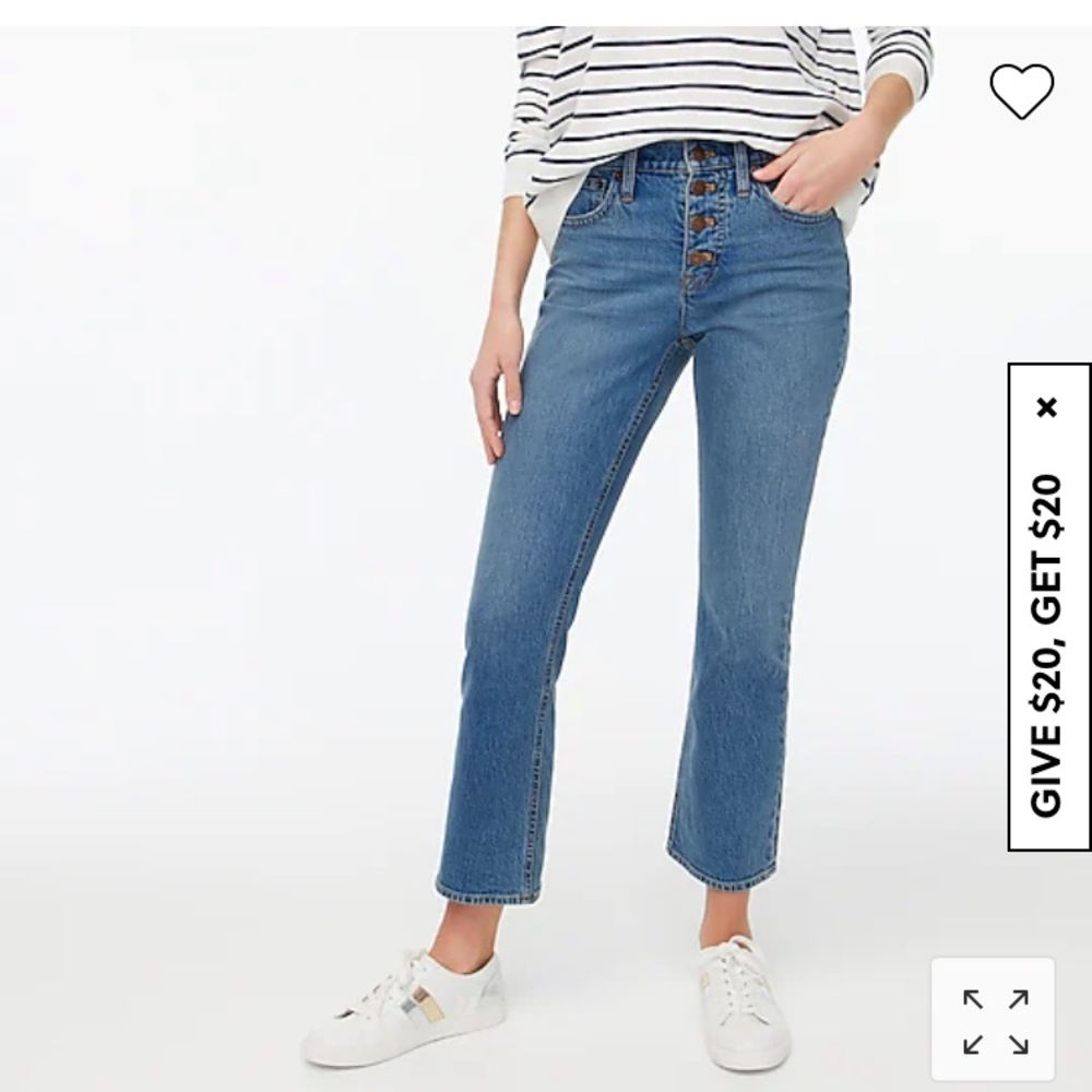 J Crew Fatory, Flare Crop Jean Size 0